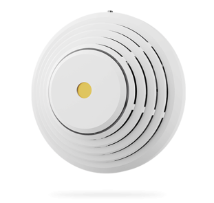 Wired combined smoke and heat detector with built in siren